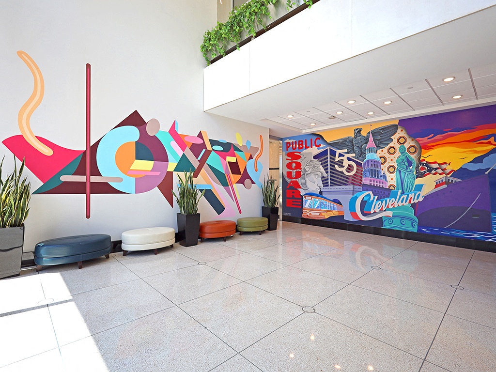 Lobby at Residences at 55 Apartments in Downtown Cleveland OH